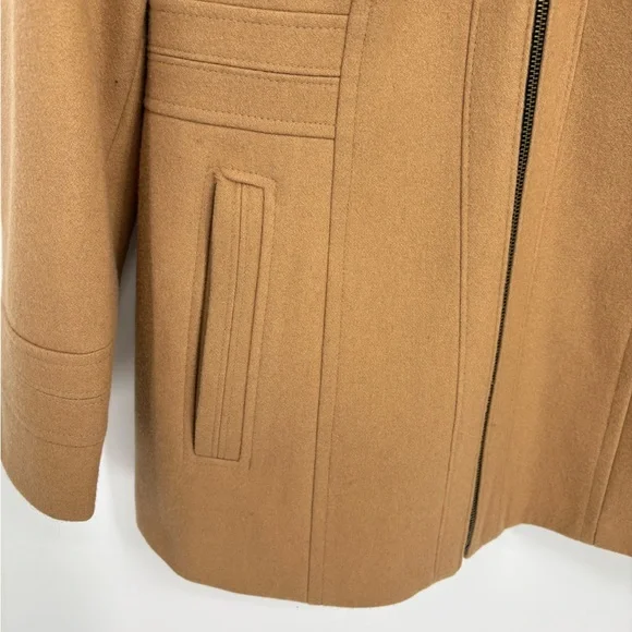 London Fog Women's Tan Hooded Walker Coat - Picture 4 of 10